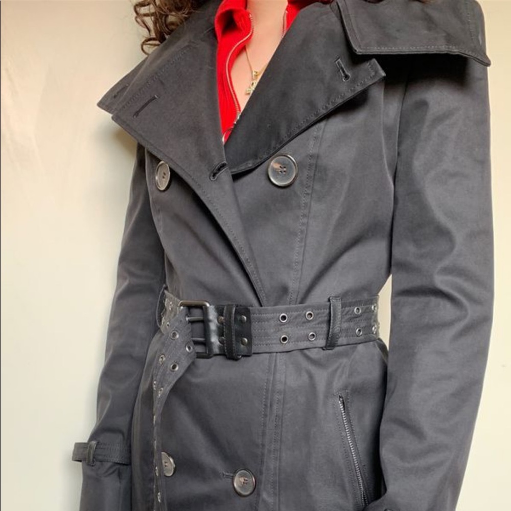 BLACK NWOT TRENCH COAT